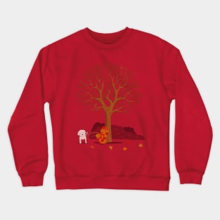 the fall and dog Crewneck Sweatshirt